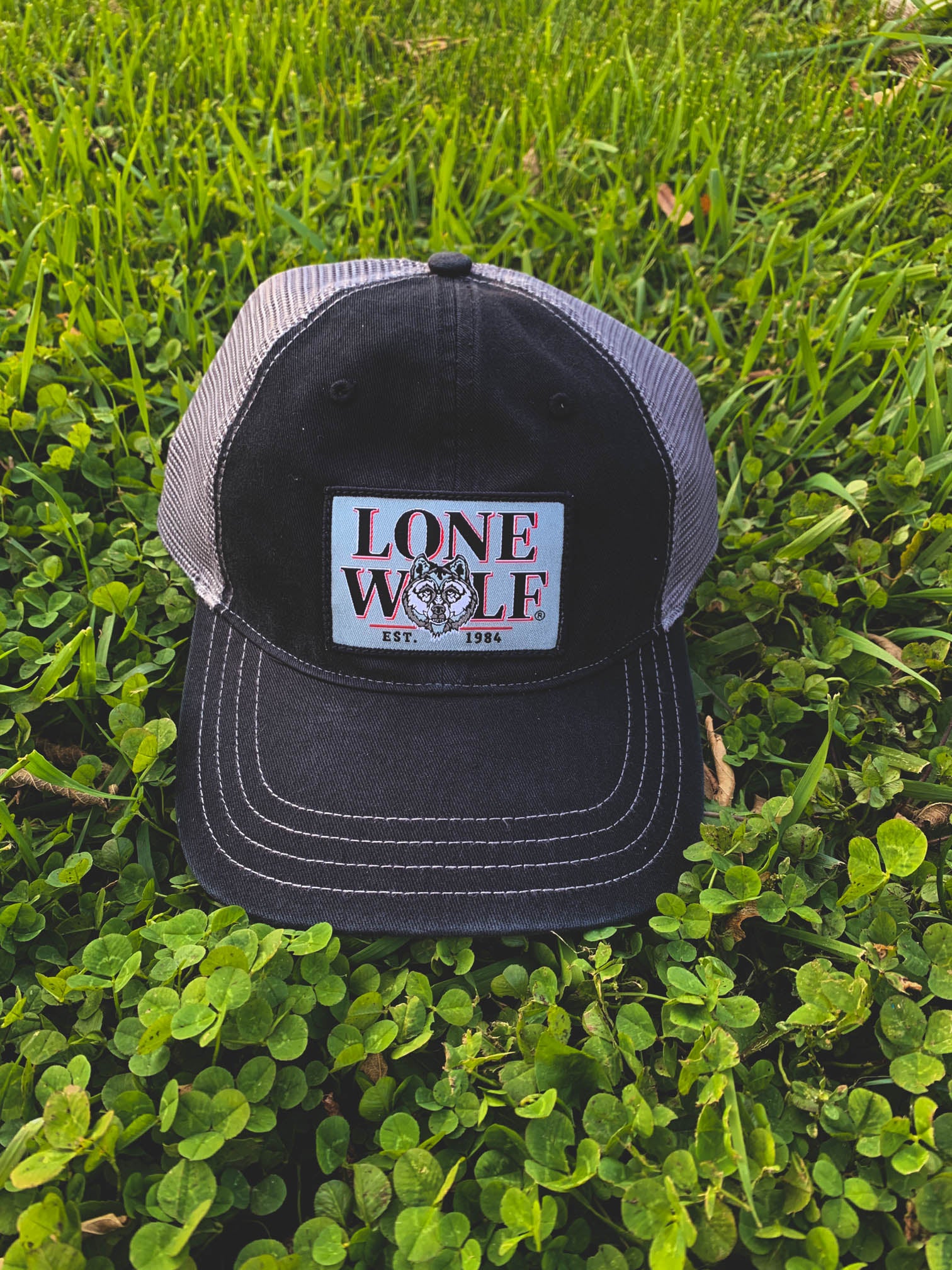 Lone Wolf Garment Washed Trucker Hat Lone Wolf Custom Gear