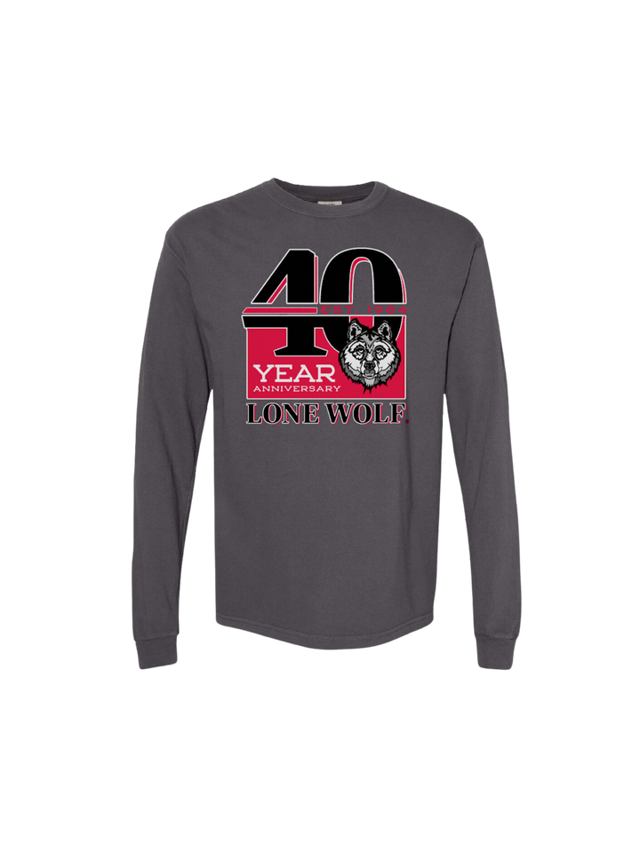 40th Badge Dark Grey Long Sleeve