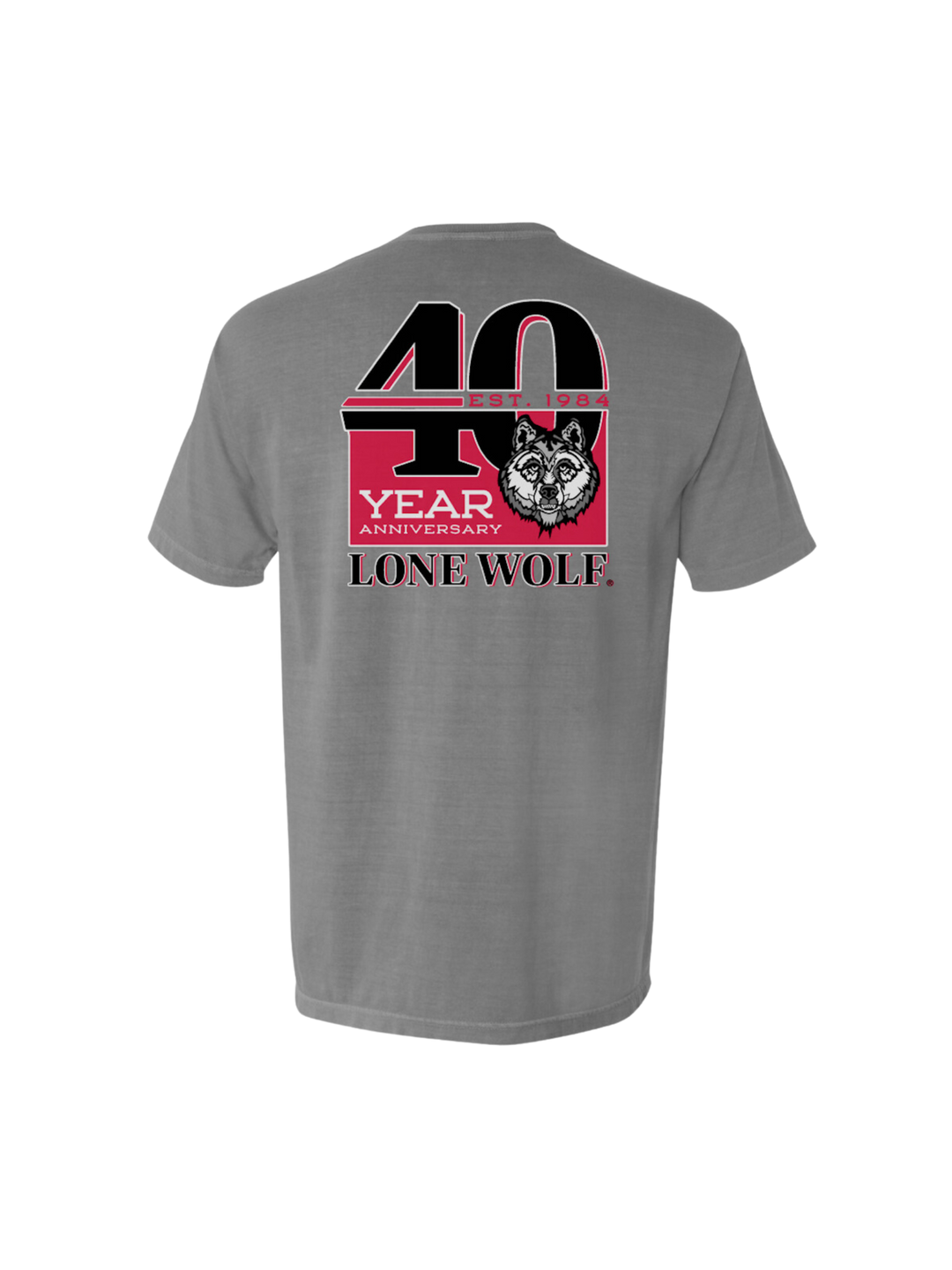 40th Badge Vintage Grey Pocket T