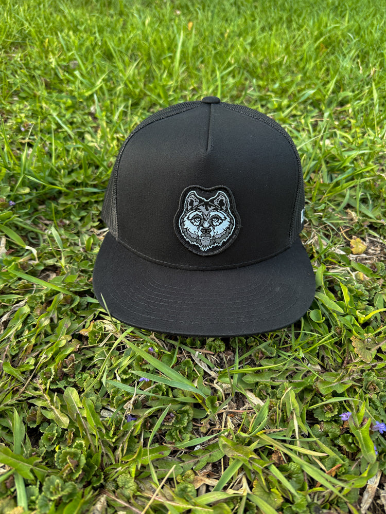 Wolf Head Flat Bill Trucker Hat