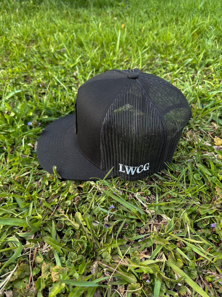 Wolf Head Flat Bill Trucker Hat