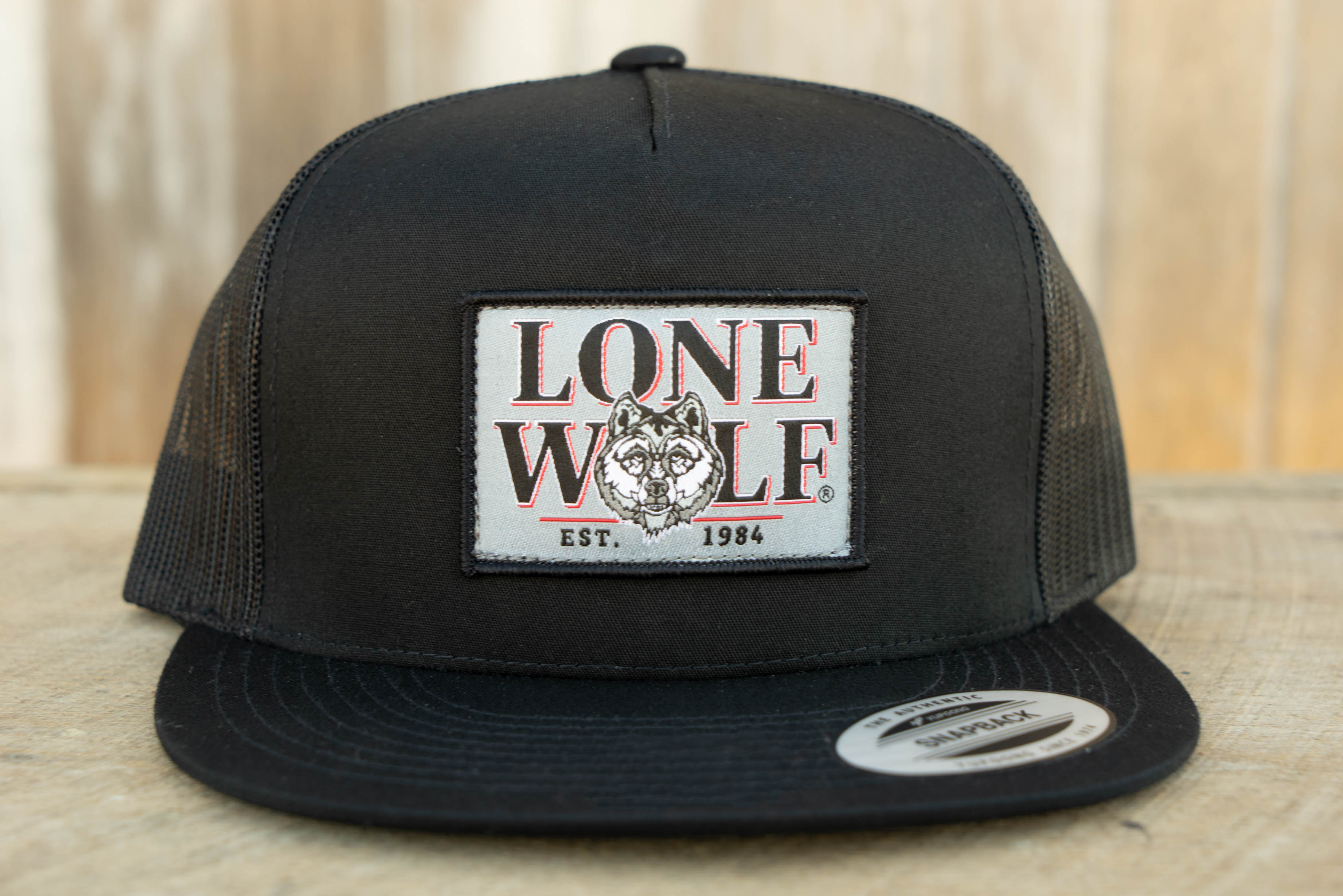 Lone Wolf Est. 1984 Flat Bill Trucker Hat